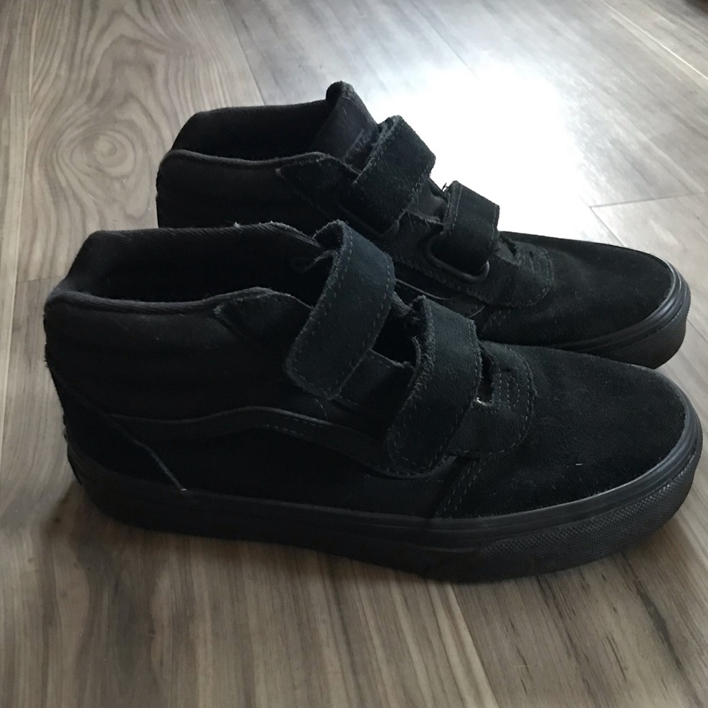 All black high top vans size 2
